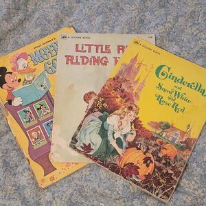 Golden Books Antique from 60-70's - Cinderella, Snow White, Little Red Riding